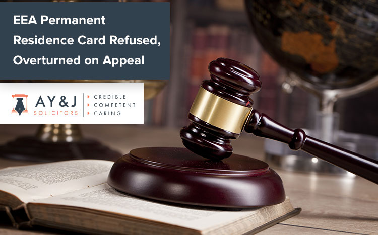 EEA Permanent Residence Card Refused, Overturned on Appeal