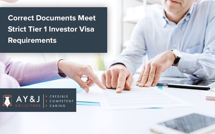 Correct Documentation Meet Strict Tier 1 Investor Visa Requirements