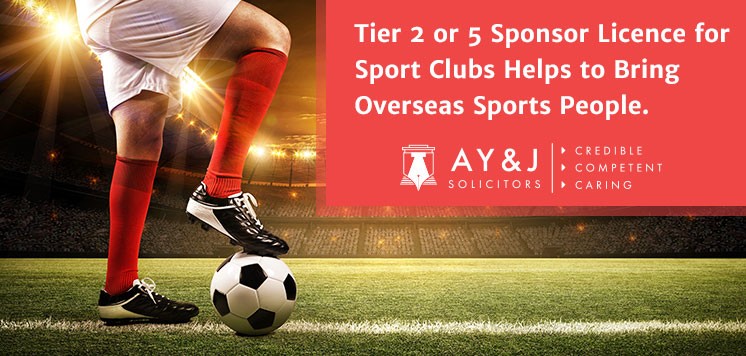 Tier 2 or 5 Sponsor Licence for Sport Clubs