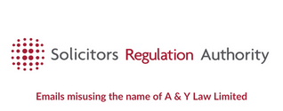 Warning: Emails misusing the name of A & Y Law Limited