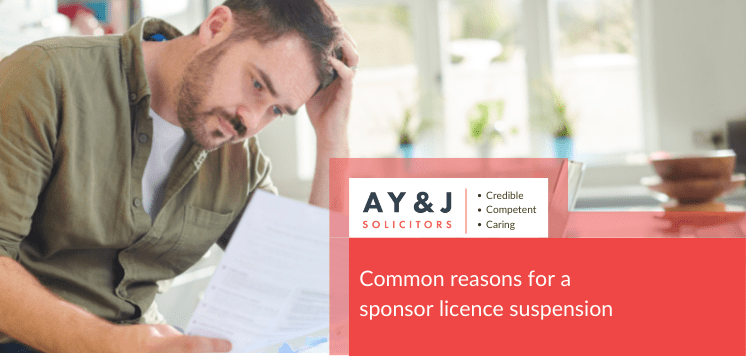 Common reasons for a sponsor licence suspension