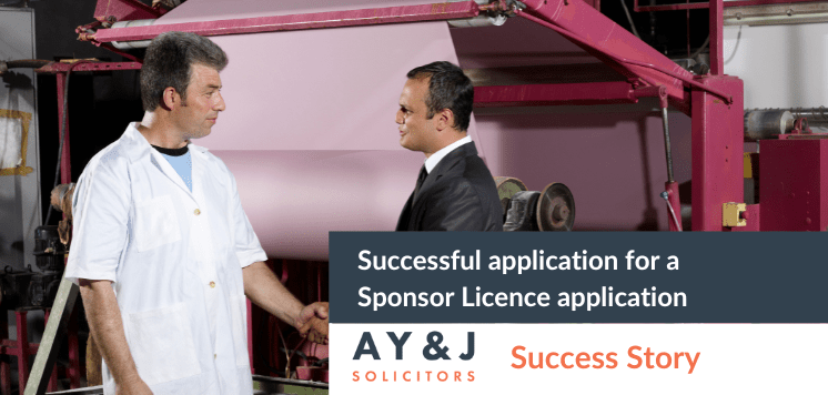 Successful application for a Sponsor Licence application