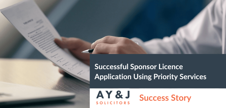 Successful Sponsor Licence Application Using Priority Services