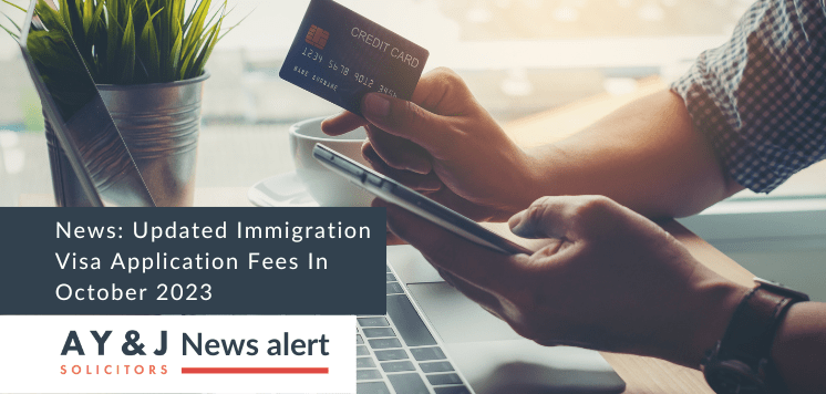 Updated Immigration Visa Application Fees In October 2023