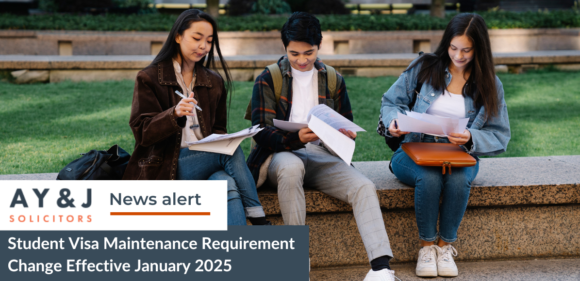 News: Student Visa Maintenance Requirement Change Effective January 2025