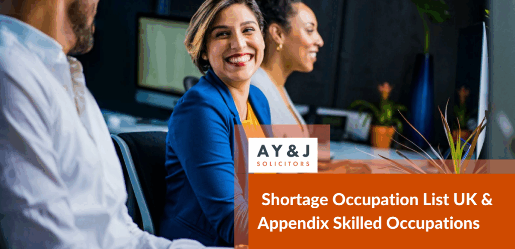 Shortage Occupation List UK & Appendix Skilled Occupations