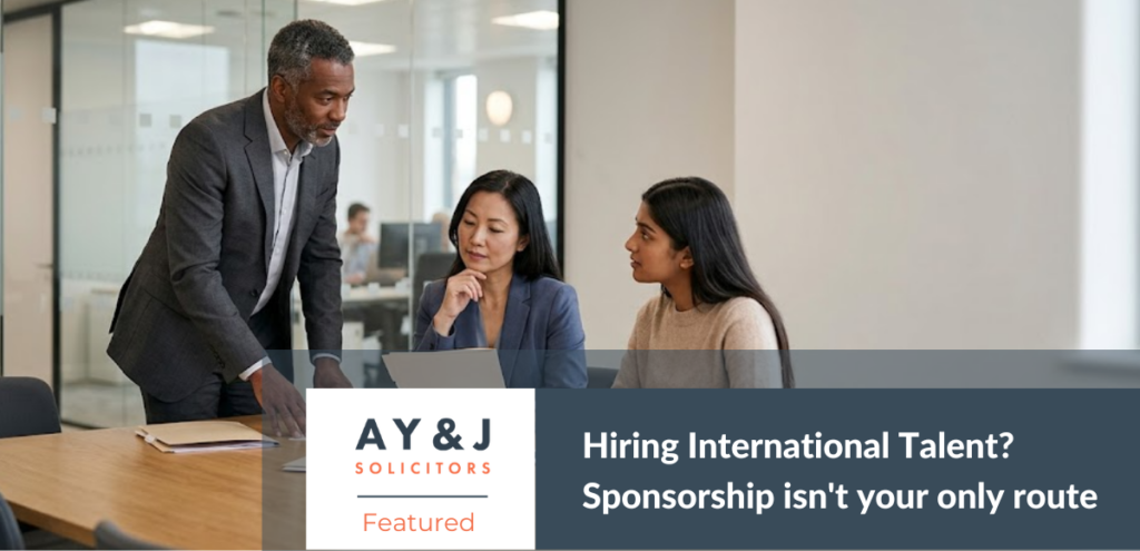Hiring international talent to come to the UK