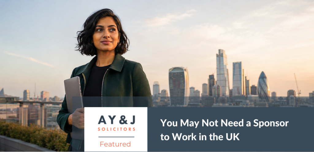 You may not need a sponsor to work in the UK
