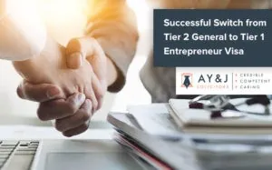 Tier 2 to Tier 1 Entpreneur Visa