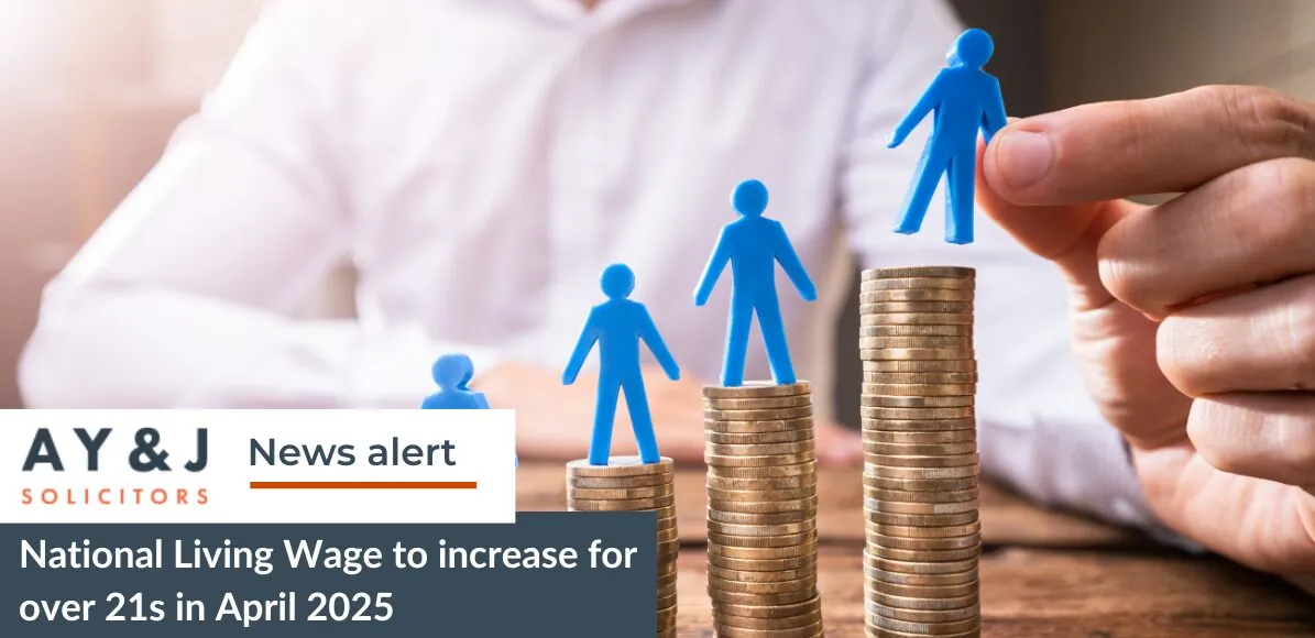 National Living Wage to increase for over 21s in April 2025